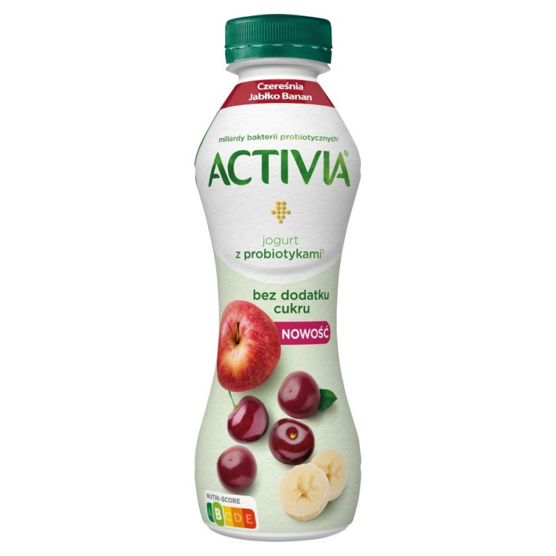 JOGURT ACTIVIA 270G B C CZEREŚNIA JABŁKO BANAN DANONE