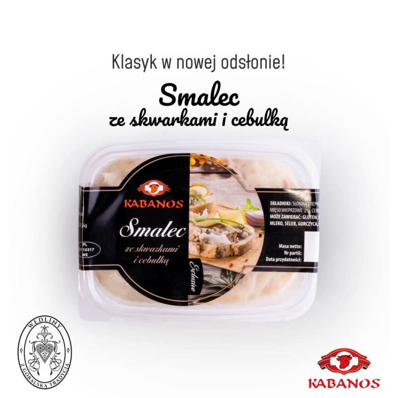 Smalec ze skwarkami i cebulką 250g / KABANOS